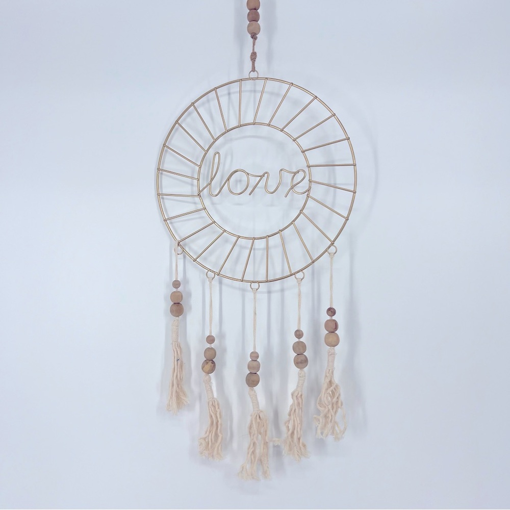 Macrame wall art love dream catcher